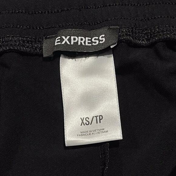 Express Womens Pants Jogger Pull On Elastic Waist Pockets Stretchy Black XS EF - Picture 2 of 4
